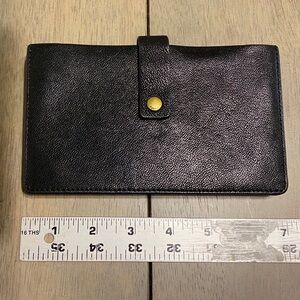 Fossil Womens Wallet Leather Vintage Black